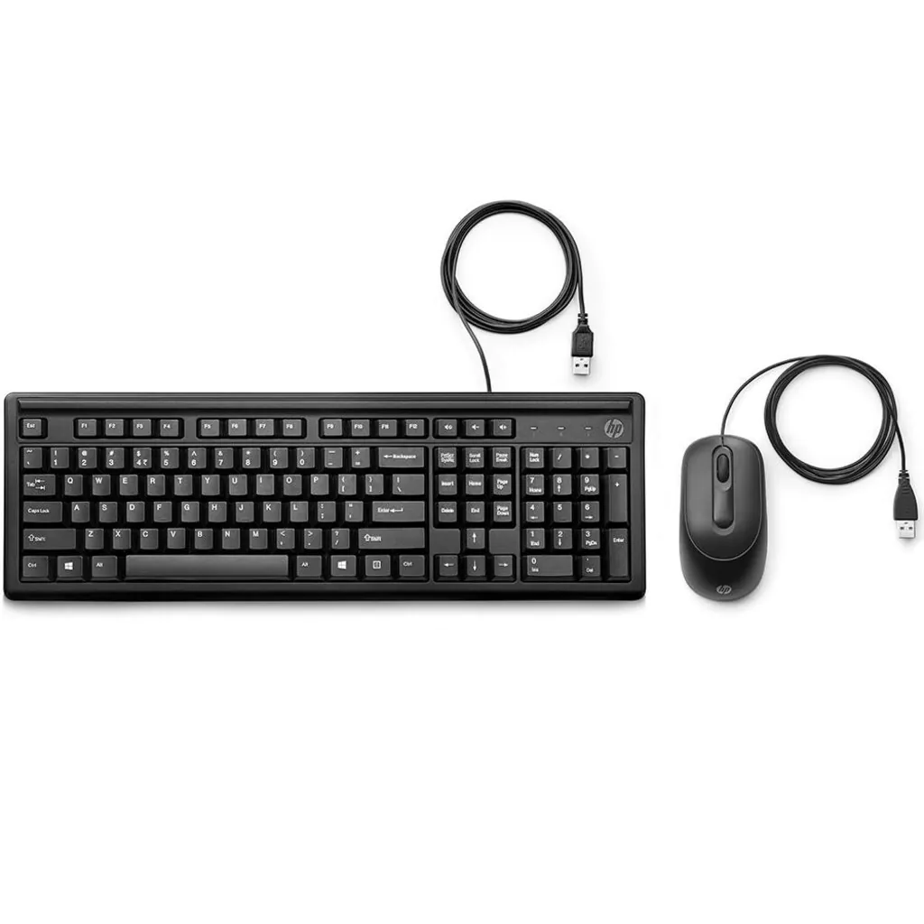 Kit Teclado e Mouse com Fio HP 160 USB ABNT2 – 6HD76AA-AC4