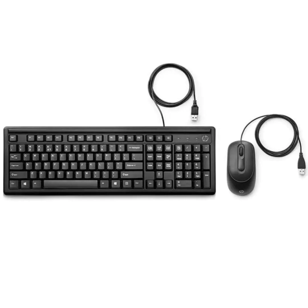 Kit Teclado e Mouse HP 160 ABNT2 com Fio USB