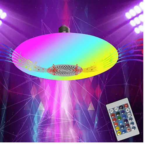 Lâmpada com Caixa de Som Bluetooth Luz LED RGB - LT-CT023