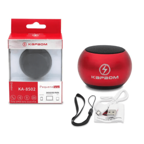 Mini Caixa de Som Bluetooth Colorida Fosca - KA-8502