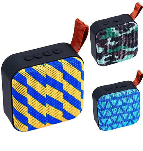 Mini Caixa de Som Bluetooth Portátil Usb SD 9x9x4cm - T5