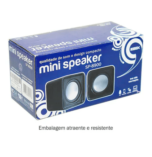 Mini Caixa de Som K-Mex para PC 4W Usb Preta - SP-8900
