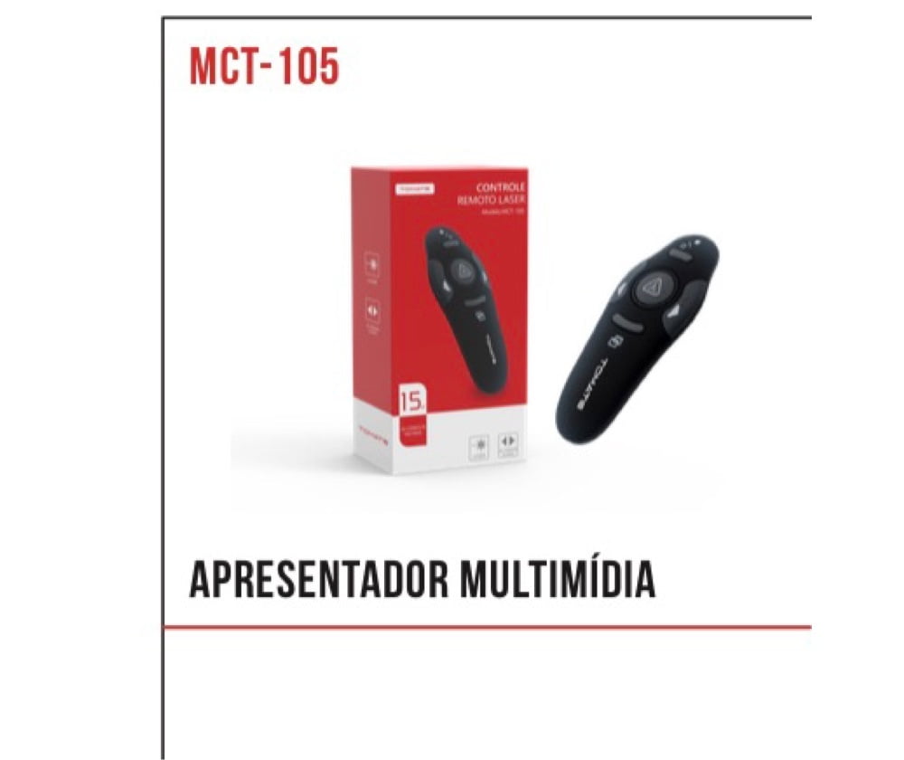 Apresentador Laser Sem Fio Tomate MCT-105 Passa Slide