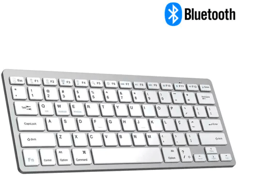 Mini Teclado Bluetooth sem Fio Slim para PC Notebook e Tablet ABNT2 - 203