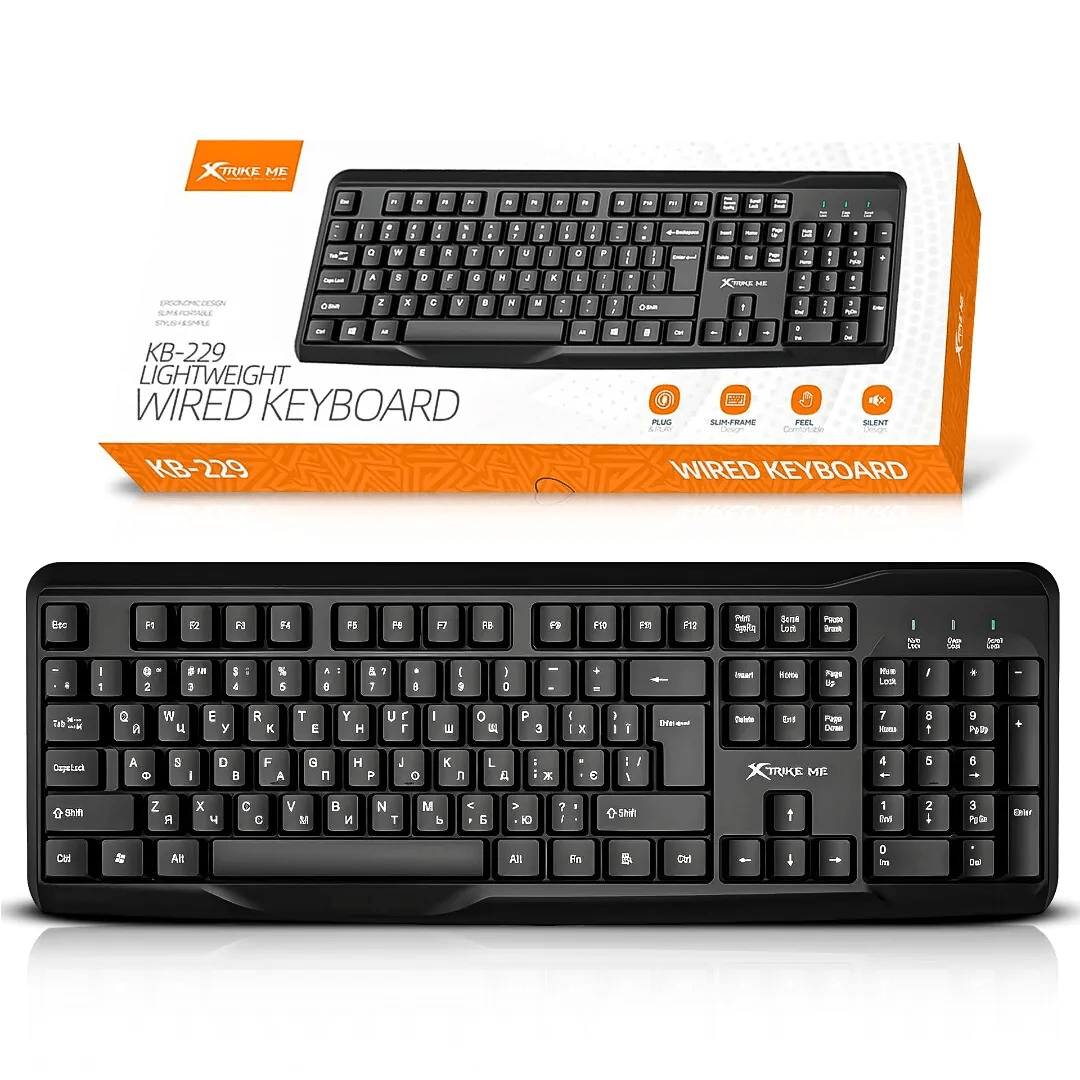 Teclado com Fio Office Escritório Xtrike-ME KB-229 EN Padrão ANSI