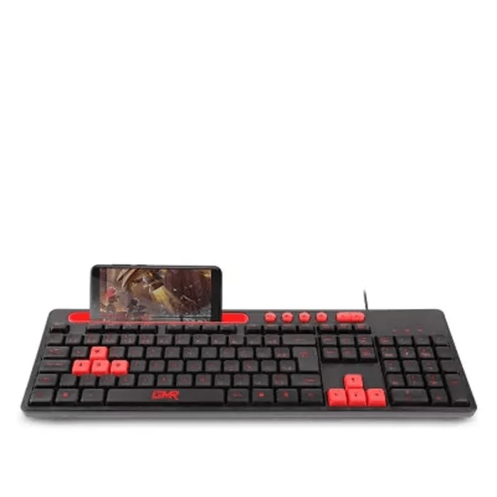 Teclado Gamer Multilaser TC266 Vermelho com Suporte para