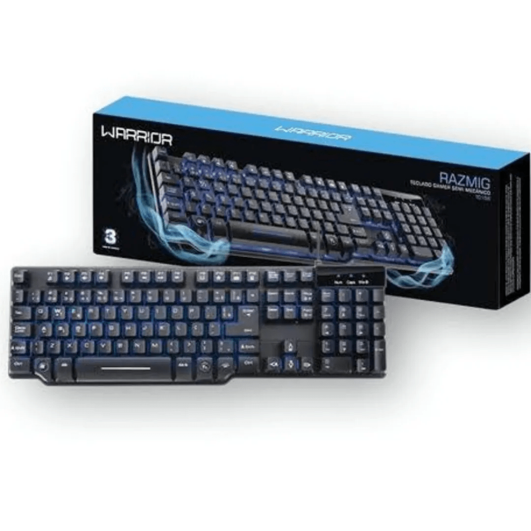 Teclado Gamer Multilaser Warrior Razmig Semi Mecânico LED TC196