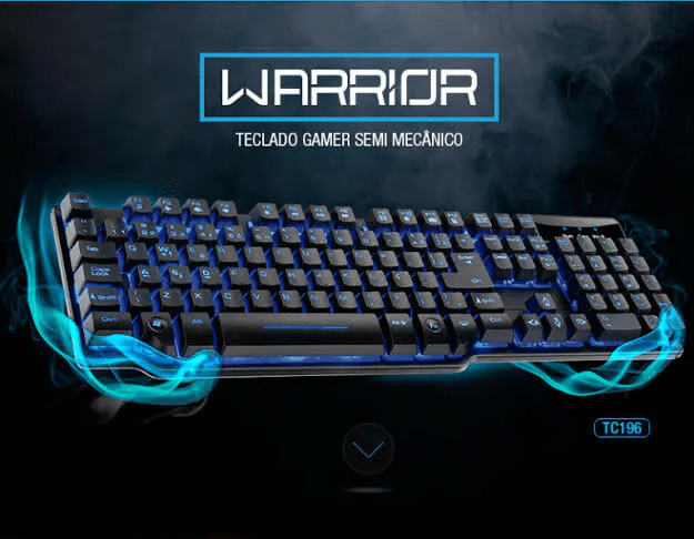 Teclado Gamer Multilaser Warrior Razmig Semi Mecânico LED TC196