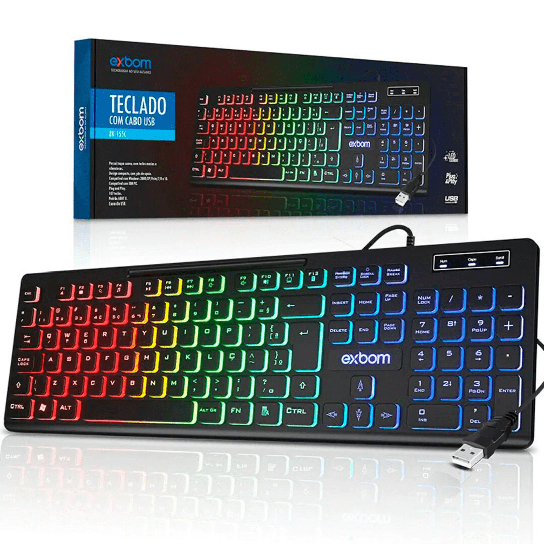 Teclado Sem Fio Wireless Inova KV-8786 Padrão ABNT2 2.4GHz