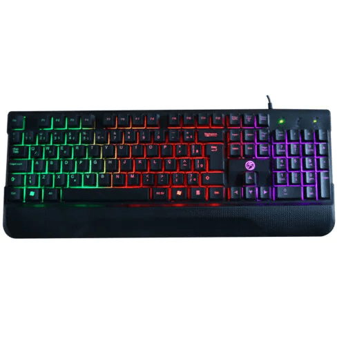 Teclado Gamer Semi Mecânico LED Rainbow Brazil PC BPC-K7038