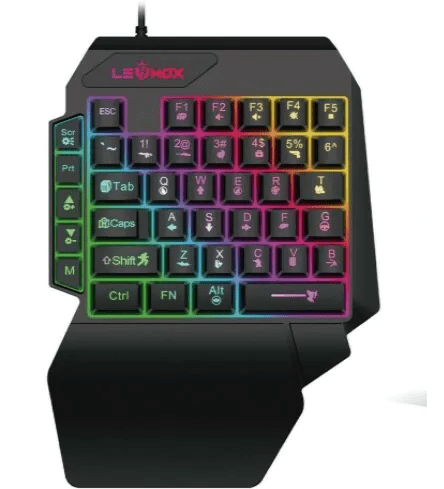 Teclado Gamer Single Hand LEY-2083 – Compacto e Ergonômico