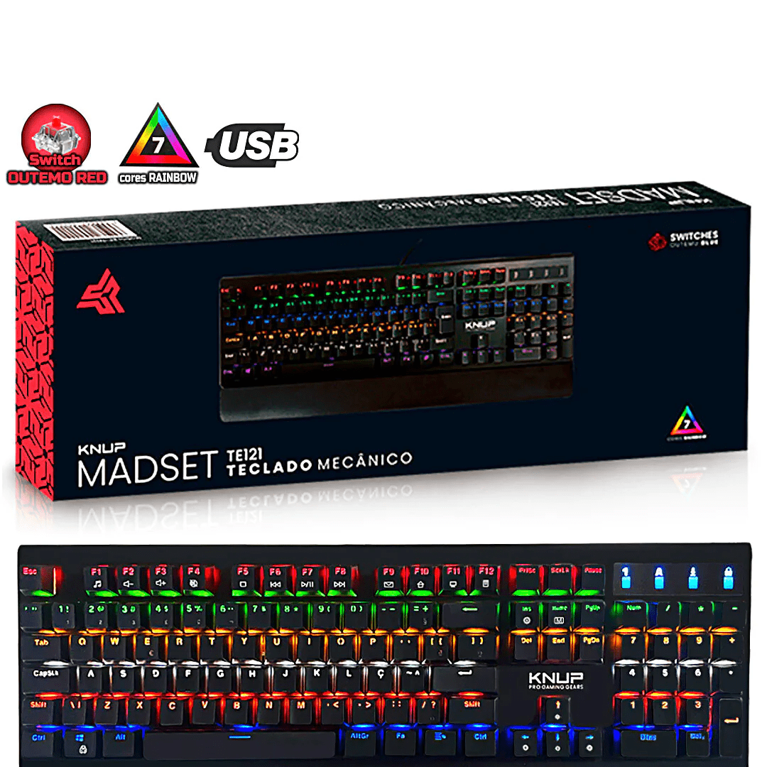Teclado Mecânico Gamer KNUP KP-TE121