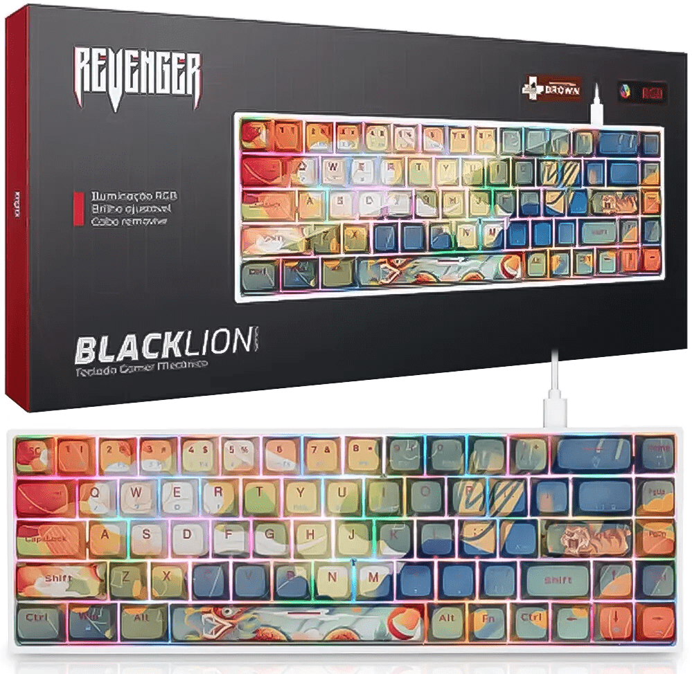 Teclado Mecânico Gamer RGB Switch Outemu Brown TE-BKL002