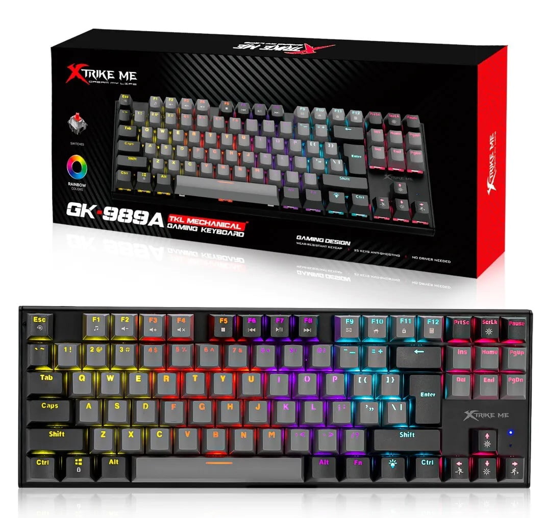 Teclado Mecânico Gamer RGB Xtrike GK-989A