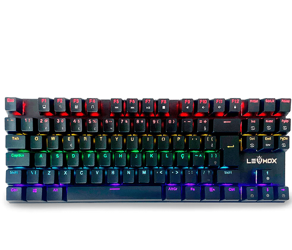 Teclado Mecânico Gamer TKL LEHMOX LEY-2080 com Switch Blue e LED RGB – Promoção Sales Distribuidora