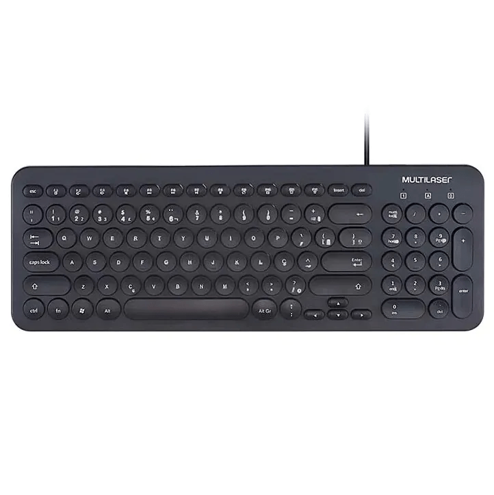 teclado multilaser tc234  teclado com teclas redondas  teclado multimídia usb  teclado multilaser com fio  teclado abnt2 usb  teclado retrô moderno  teclado multimídia para escritório  teclado com tecla ç  teclado usb barato original  teclado para home of