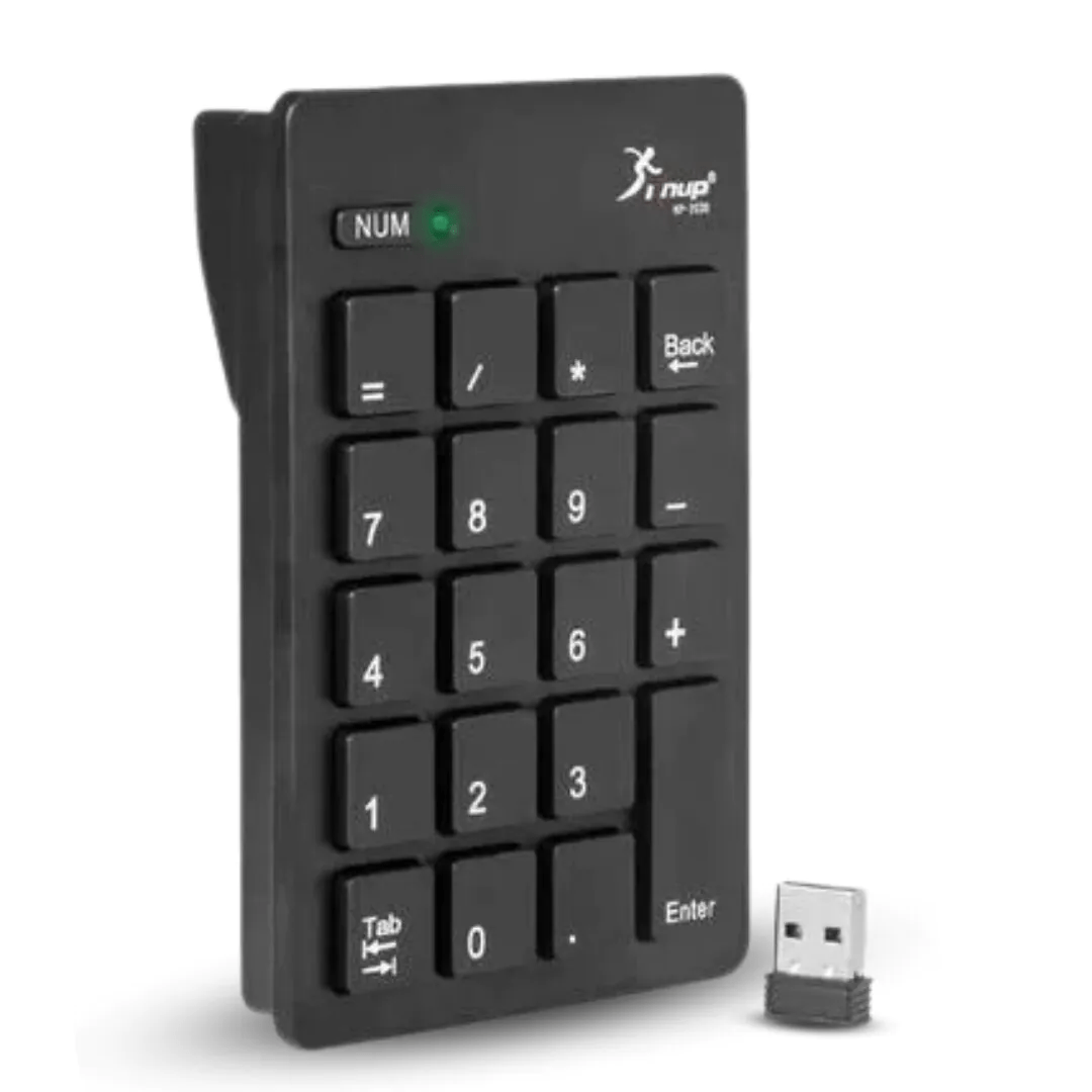 Teclado Numérico Sem Fio USB 2.4Ghz KNUP KP-2038 para Notebook