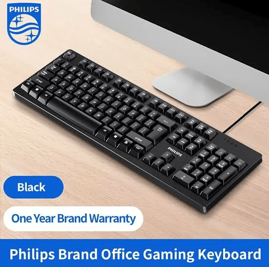 Teclado com Fio PHILIPS K214 / SPK-6214 – USB Padrão ABNT2 para Escritório