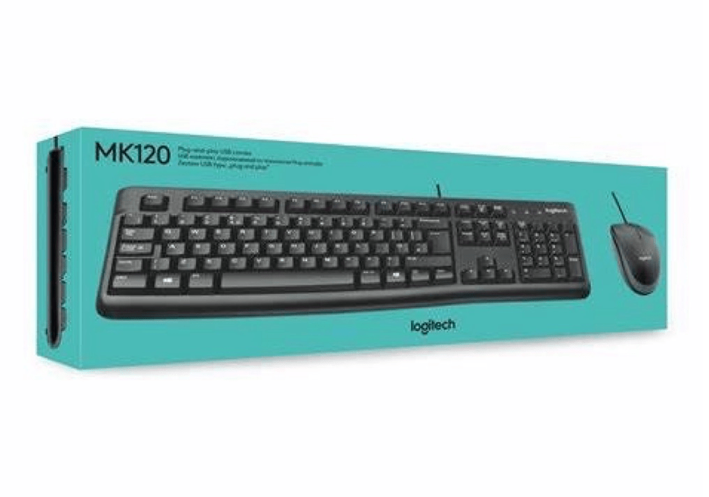 Teclado E Mouse Com Fio Logitech Desktop Mk120