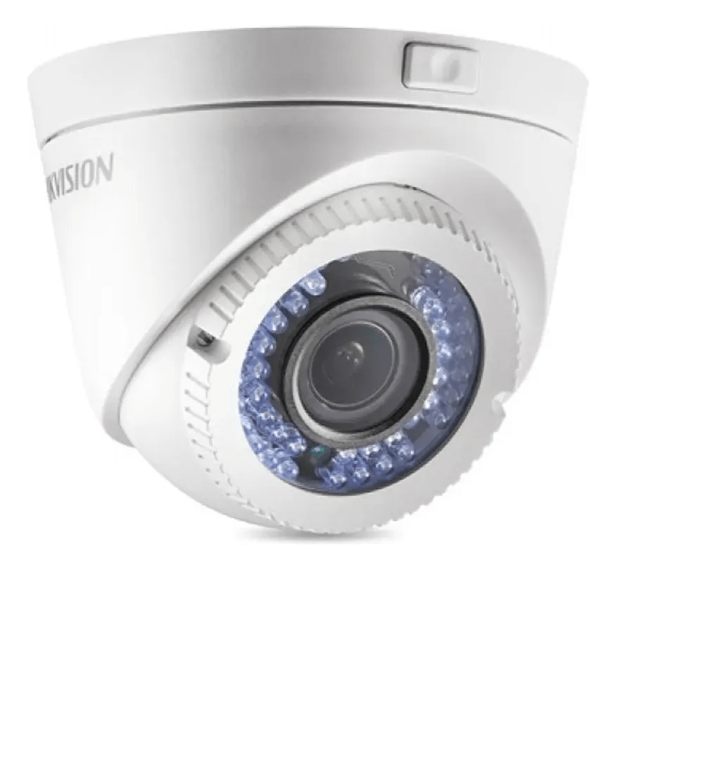 Câmera Dome Hikvision 5MP DS-2CE56H1T-ITM com Lente Varifocal 2.8-12mm e IR de 20 Metros
