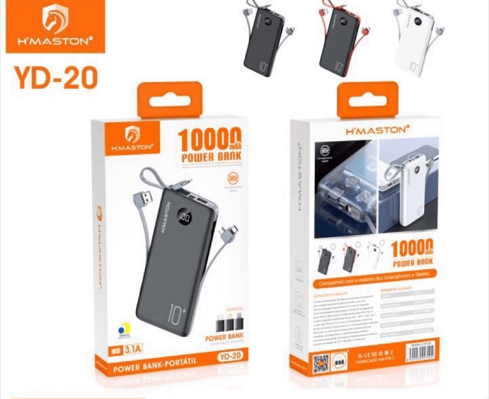 Carregador Portatil Power Bank 20000mah Universal Celular Cor Sortido