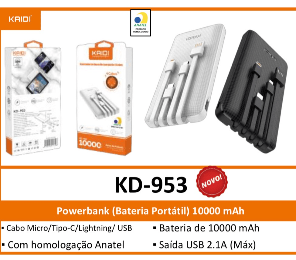 KD-953 Powerbank (Bateria Portátil) 10000 mAh