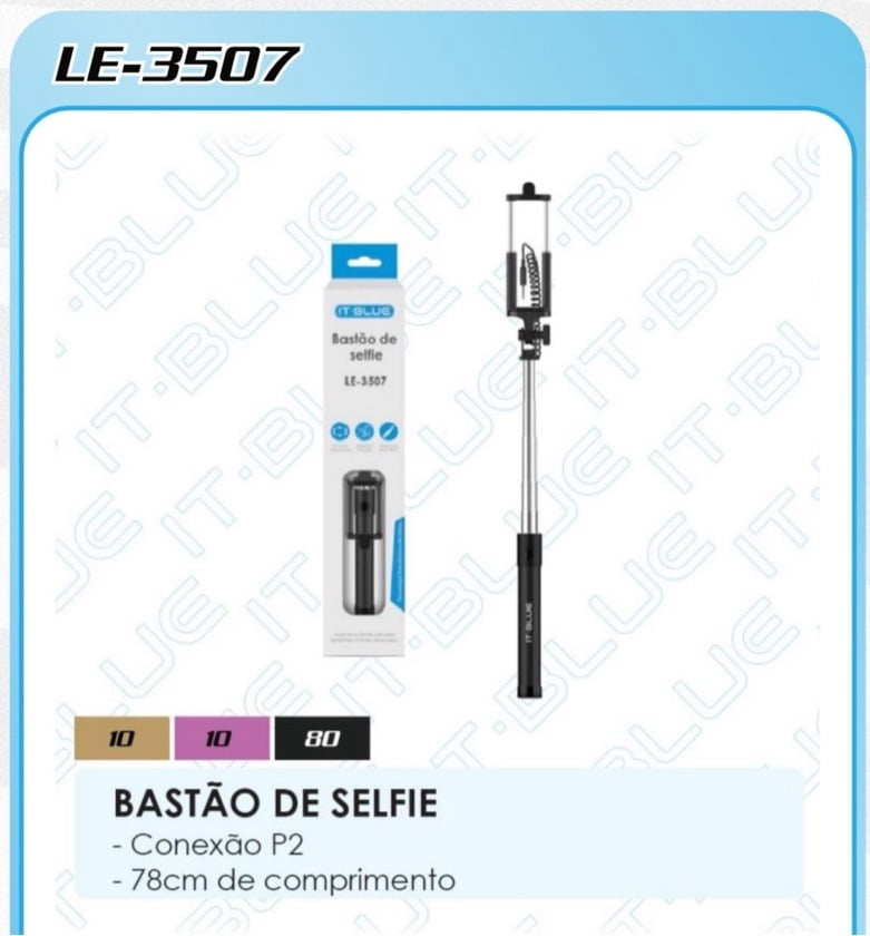 Bastão Selfie 78cm Lelong LE-3507