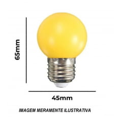 200 Lâmpadas Bolinha Led G45, Luz Amarela De 1w, 110v  