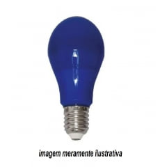 10 Lâmpadas  Led Bulbo 7w E27 Bivolt Azul 