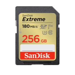 MEMÓRIA SDHC 256GB C10 EXTREME 180MB/S 4K V30² SANDISK