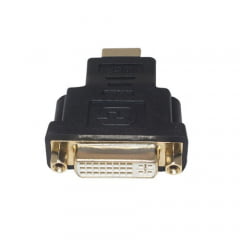 Conector Adaptador DVI D 24.1 F X HDMI M Banhado de Ouro