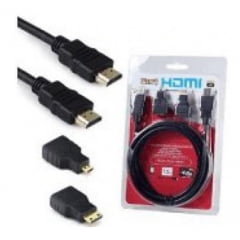 CABO HDMI 3 EM 1 HDTV COM ADPTADOR P/M