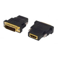 Conector Adaptador DVI D 24.1 M X HDMI F Banhado De Ouro
