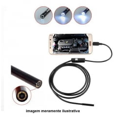 Câmera Sonda 2 Metros 6 Leds Prova D'água Android Inspeção