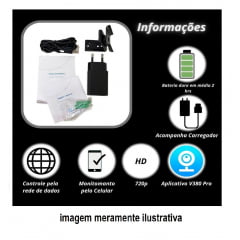 Mini Câmera De Segurança 110-Da Wifi HD Sem Fio Visão Noturna Babá Eletrônica
