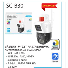 Câmera IP Wi-Fi SC-B30 com Rastreamento Automático e Luz Dupla