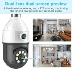 Câmera Lâmpada IP WiFi 360º Full HD Jortan JT-9696