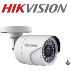 Câmera Hikvision DS-2CE16DOT-IRPF de segurança e infra vermelho 2MP Full HD 1080p Turbo HD Bullet 20 metros lente 2.8mm