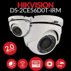 Câmera Hikvision DS-2CE56D0T-IRM de segurança infra vermelho dome 1080P 20 Metros lente 2.8mm