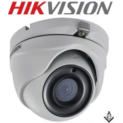 Câmera Hikvision dome DS-2CE56H0T-IMTF 5 MP, OSD menu, 2D DNR, DWDR, lente 2,8mm