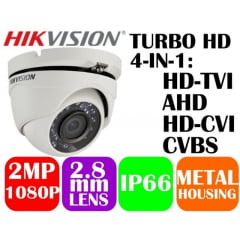 Câmera Hikvision DS-2CE56D0T-IRMF Dome HD 1080P 20 Metros 4 em 1 Lente 2,8mm, ICR 