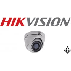 Camera Hikvision DS-2CE56F1T-ITM Dome Hd 3Mp infra vermelho EXIR 20mts, ICR, Smarth, Lente 3.6mm