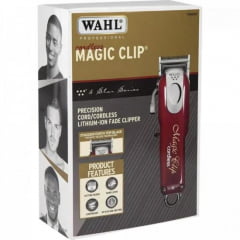 Aparador Cabelo MAGIC CLIP CORDLESS Prata/Vermelha WAHL