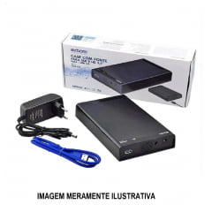 CASE PARA HD EXTERNO 3,5 SATA 3 USB 3.0 6 GBPS COM FONTE