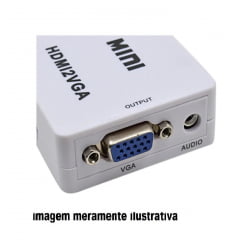 MINI ADAPTADOR CONVERSOR HDMI2VGA - HDMI X VGA QUALIDADE