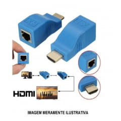 EXTENSOR CONVS HDMI VIA 1 CABO REDE RJ45 4K 30M CAT5E/6 TOPE