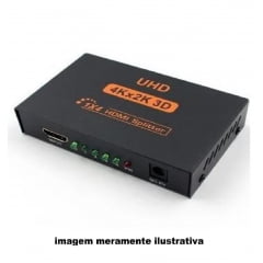 SPLITTER DISTRIBUIDOR DIVISOR HDMI 4K 1X4 VERSÃO 4K 3840P