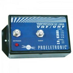 Amplificador de Linha VHF/UHF 25dB Bivolt PQAL-2500 PROELETRONIC