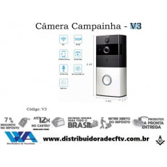 Câmera Campainha Video porteiro ip wi-fi - V3