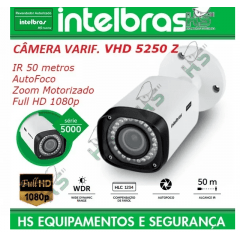 Câmera Intelbras Full Hd Hdcvi Vhd 5250z Varif Motor Hlc 50m - Original com nota fiscal